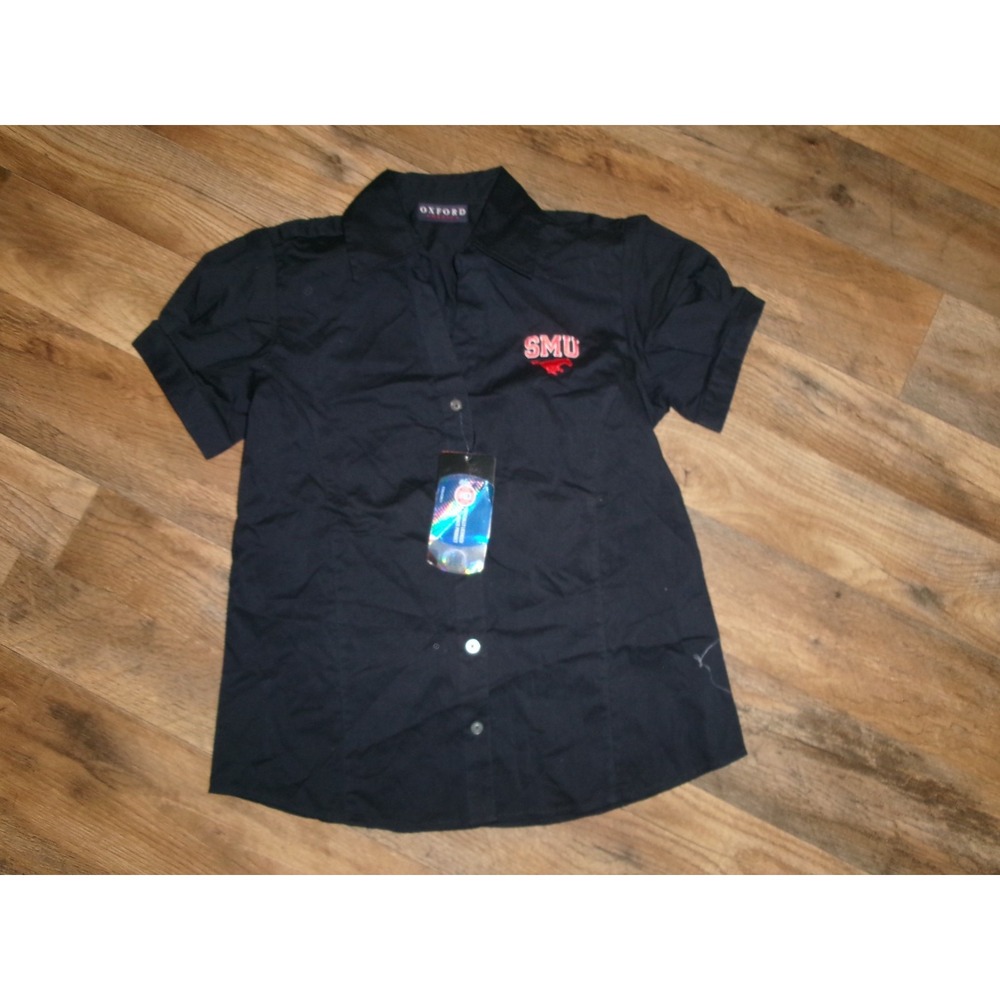 WOMENS SMU MUSTANGS POLO BUTTON   SIZE XS    SHIRT   VINTAGE T1